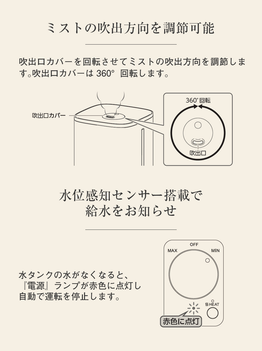 ハイブリッド加湿器「ウッドモイスト」【HB-T2581】