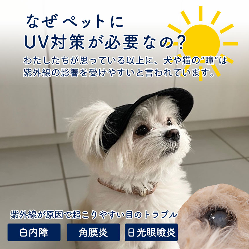 bow&mew 犬猫兼用おさんぽUVカットキャップ