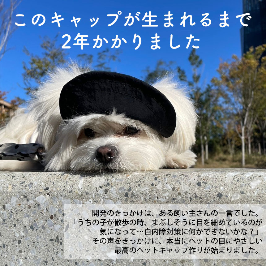 bow&mew 犬猫兼用おさんぽUVカットキャップ