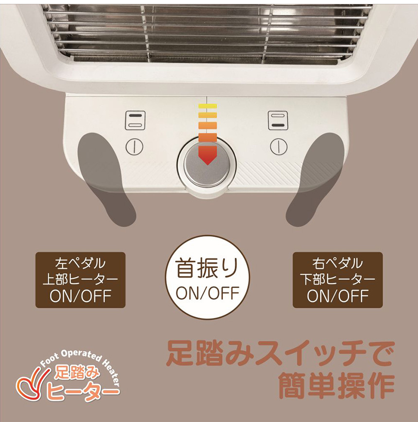 ROOMMATE 足踏みヒーター RM-215H