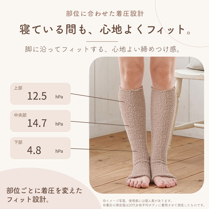 varinuc 着圧ぬくもりハイソックス