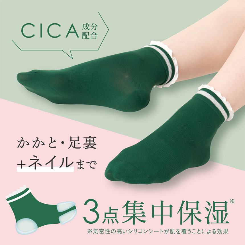 CICA足裏保湿ソックス