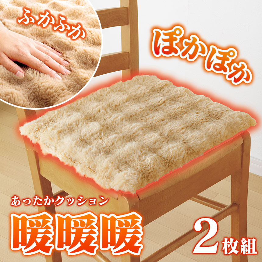 グラフェンシート入り あったかクッション 暖暖暖 〈2枚組〉
